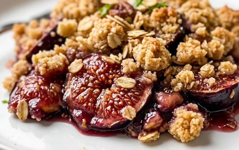 Crumble aux figues fraîches