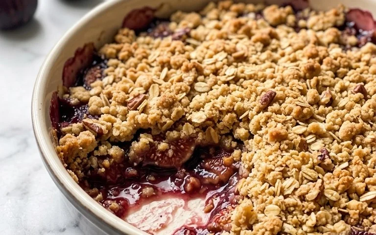 Crumble Figues Fraîches : Recette Automnale Facile et Gourmande