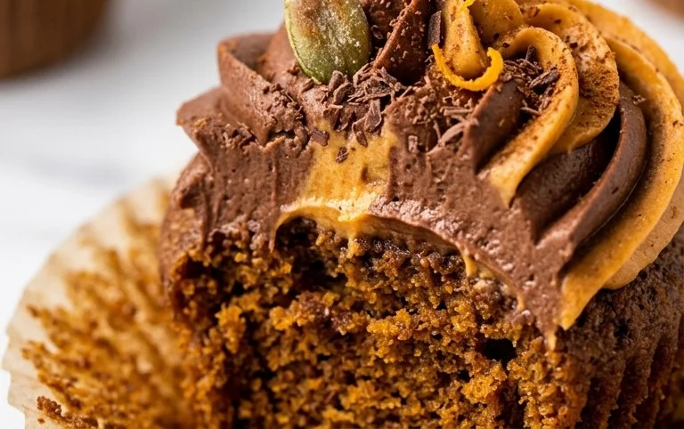 Chocolate Pumpkin Cupcakes