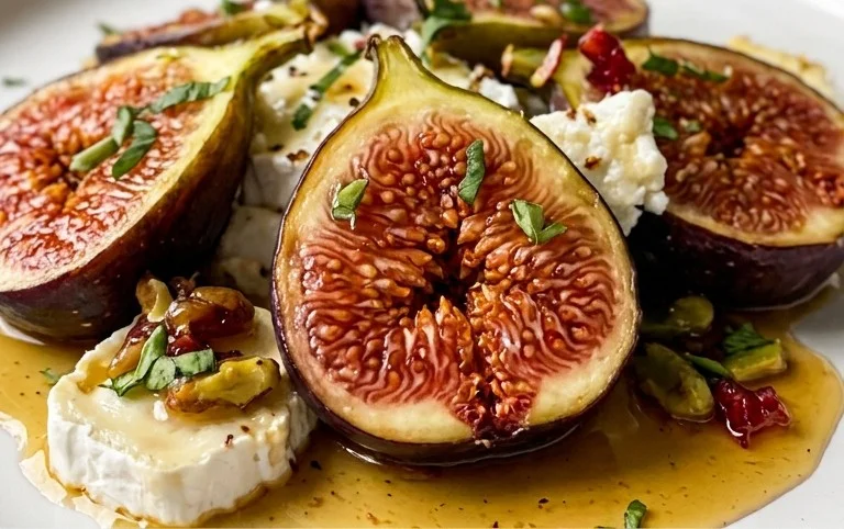 Figues rôties au chèvre et au miel