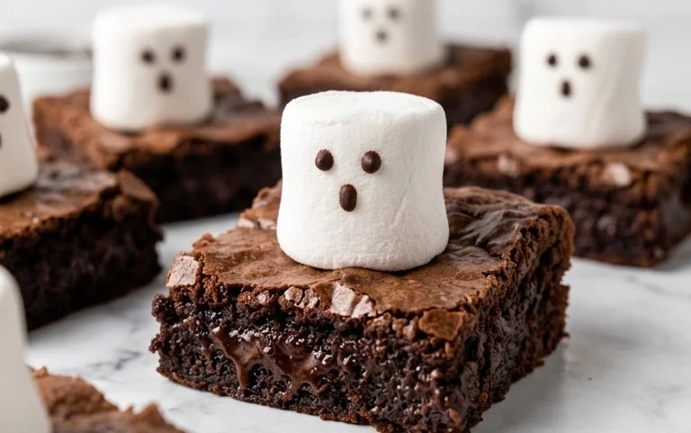 Brownies Fantomatiques : Recette Halloween Facile & Délicieuse